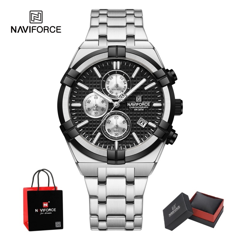 Jewelry For Watches - NAVIFORCE Erkekler Kuvars Kronograf İzle Su