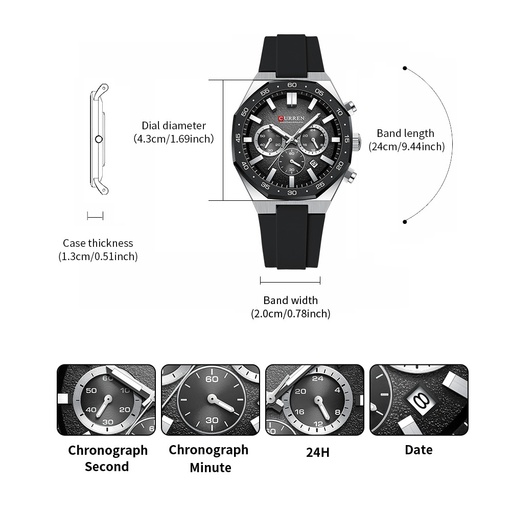 CURREN Moda Rahat Erkekler spo - Jewelry For Watches incelemesi ve fiyatı