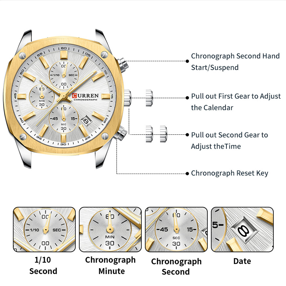 CURREN Modern Erkek 42mm Spor  - Jewelry For Watches incelemesi ve fiyatı